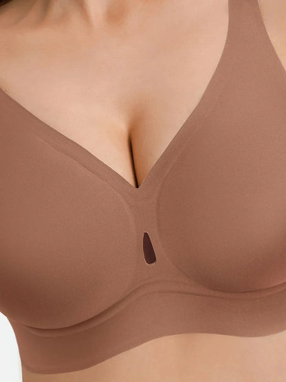 Seamless Wireless Deep V Jelly Contour Support Bra