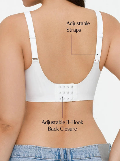 Seamless Wireless Deep V Jelly Contour Support Bra