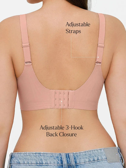 Seamless Wireless Deep V Jelly Contour Support Bra