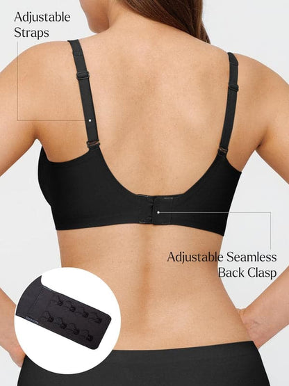 Seamless Wireless Jelly Leopard Contour Minimizer Support Bra