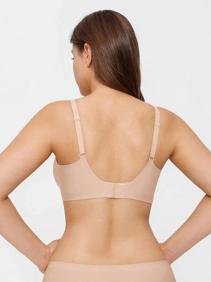 Seamless Wireless Jelly Leopard Contour Minimizer Support Bra