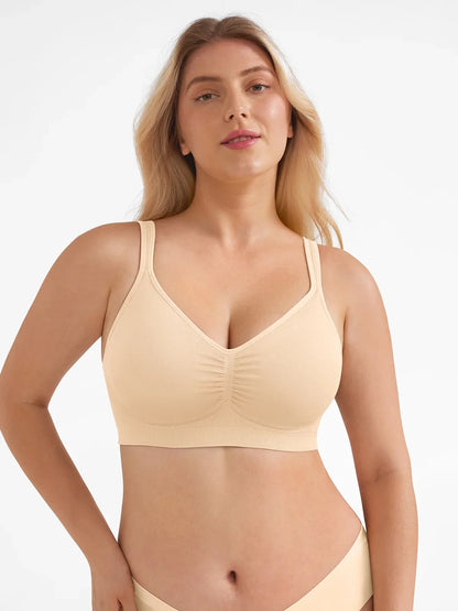 Seamless Wireless Wide-Strap Everyday Bra