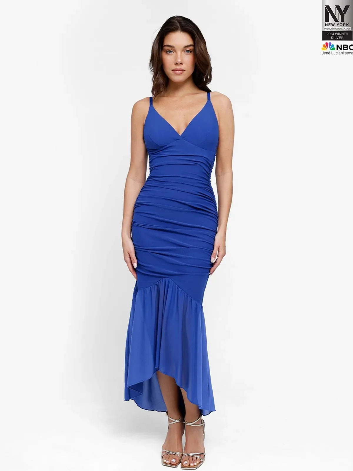 Shapewear Bluetag Cooling Ruched Mesh Bodycon Maxi Dress