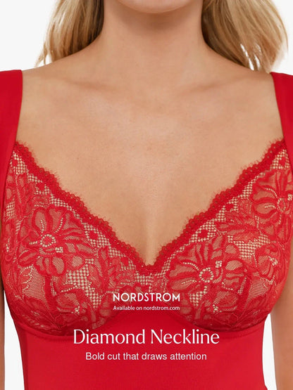 Shapewear Cap Sleeve Lace Cup Slimming Bodysuit