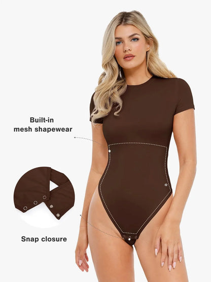 Shapewear Cloudsense Short Sleeve Crew-Neck Bodysuit
