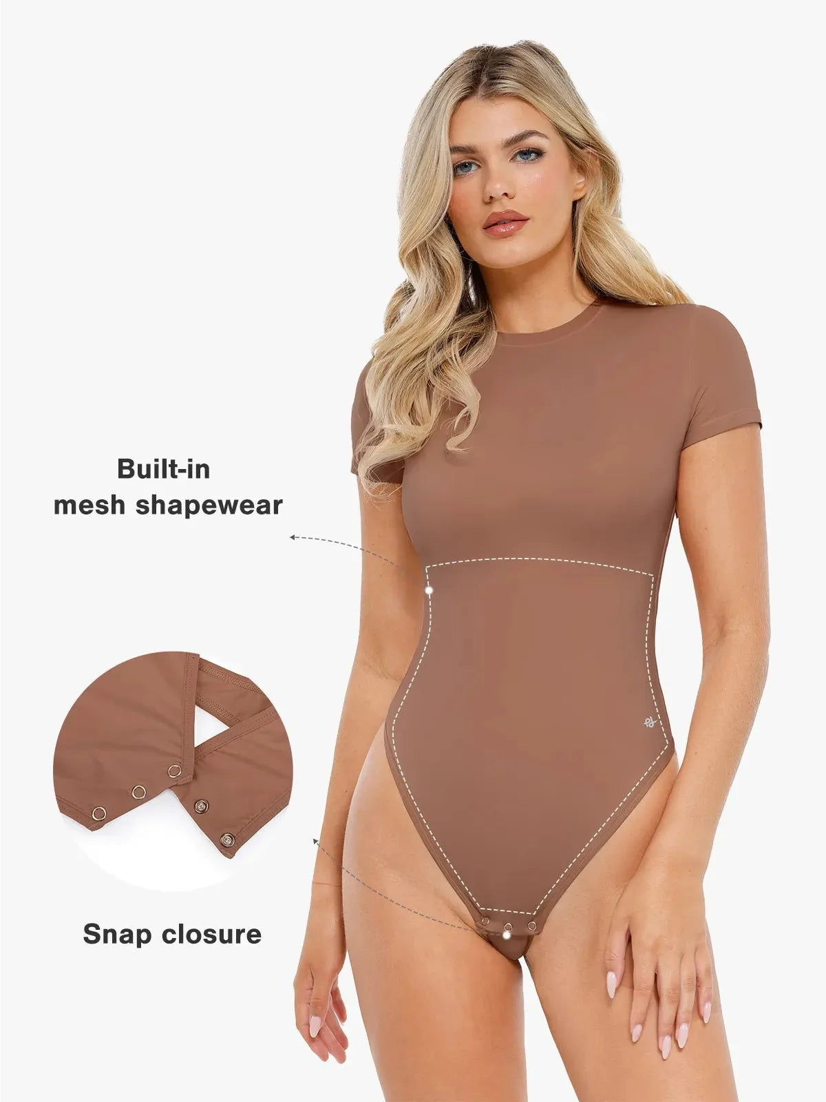 Shapewear Cloudsense Short Sleeve Crew-Neck Bodysuit