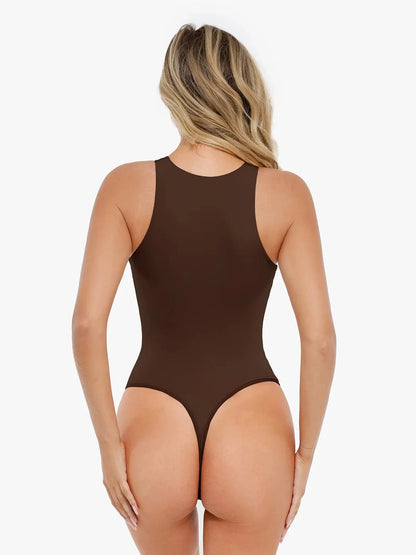Shapewear Round Neck Sleeveless Cutaway Bodysuit