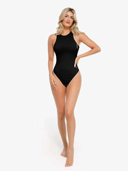 Shapewear Round Neck Sleeveless Cutaway Bodysuit