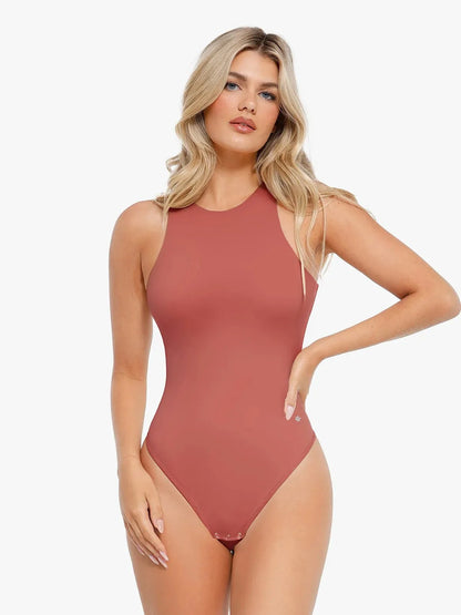 Shapewear Round Neck Sleeveless Cutaway Bodysuit