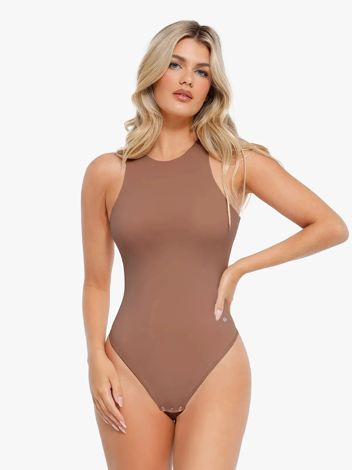 Shapewear Round Neck Sleeveless Cutaway Bodysuit