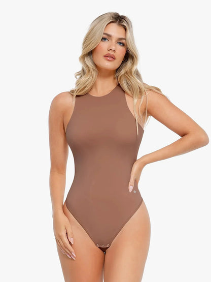 Shapewear Round Neck Sleeveless Cutaway Bodysuit