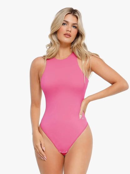 Shapewear Round Neck Sleeveless Cutaway Bodysuit
