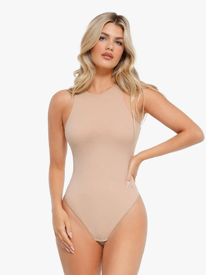 Shapewear Round Neck Sleeveless Cutaway Bodysuit