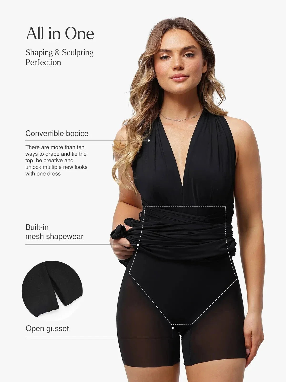 Shapewear Convertible Infinity Sculpting Midi Dress