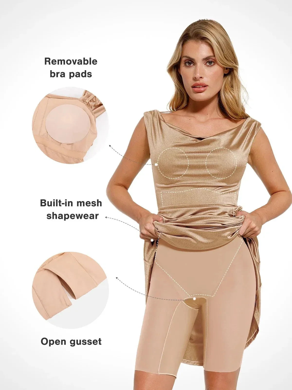 Shapewear Convertible Shine Sculpting Maxi Mermaid Dress