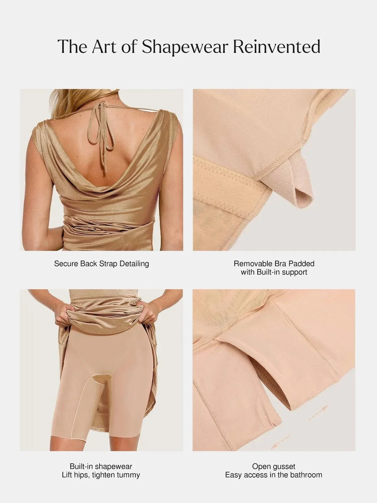 Shapewear Convertible Shine Sculpting Maxi Mermaid Dress