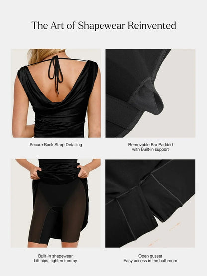 Shapewear Convertible Shine Sculpting Maxi Mermaid Dress