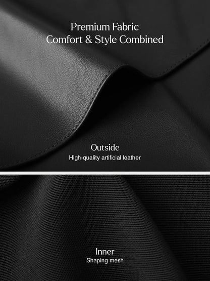 Shapewear Faux Leather High-Waisted Skort