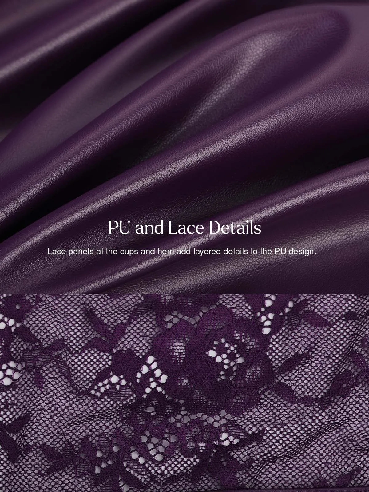 Shapewear Faux Leather Lace Panel Corset A-Line Midi Dress
