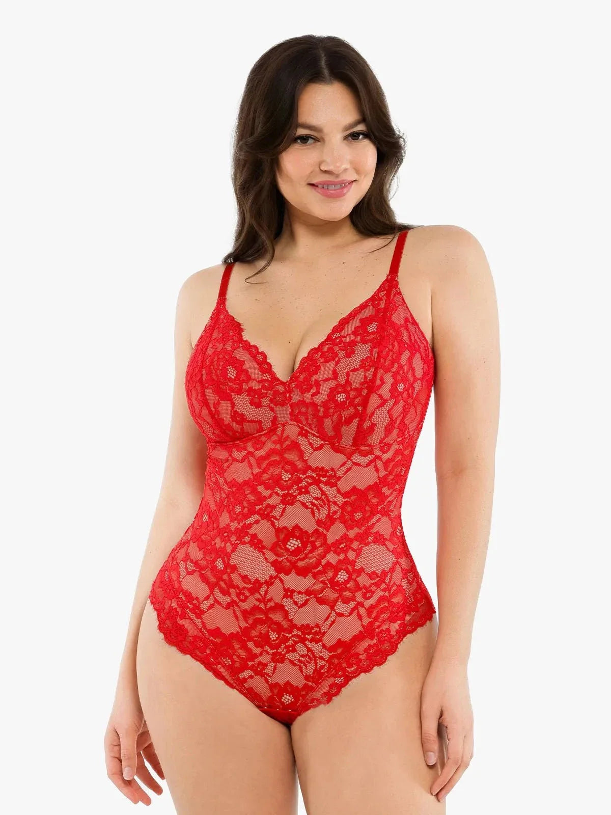 Shapewear Full Lace Firm Control Smoothing Thong Bodysuit