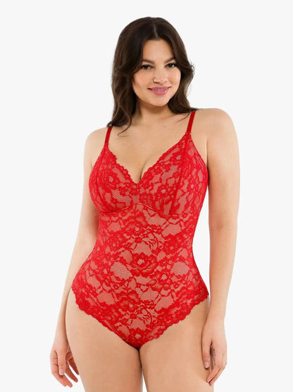 Shapewear Full Lace Firm Control Smoothing Thong Bodysuit
