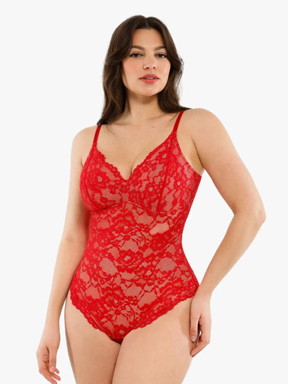 Shapewear Full Lace Firm Control Smoothing Thong Bodysuit