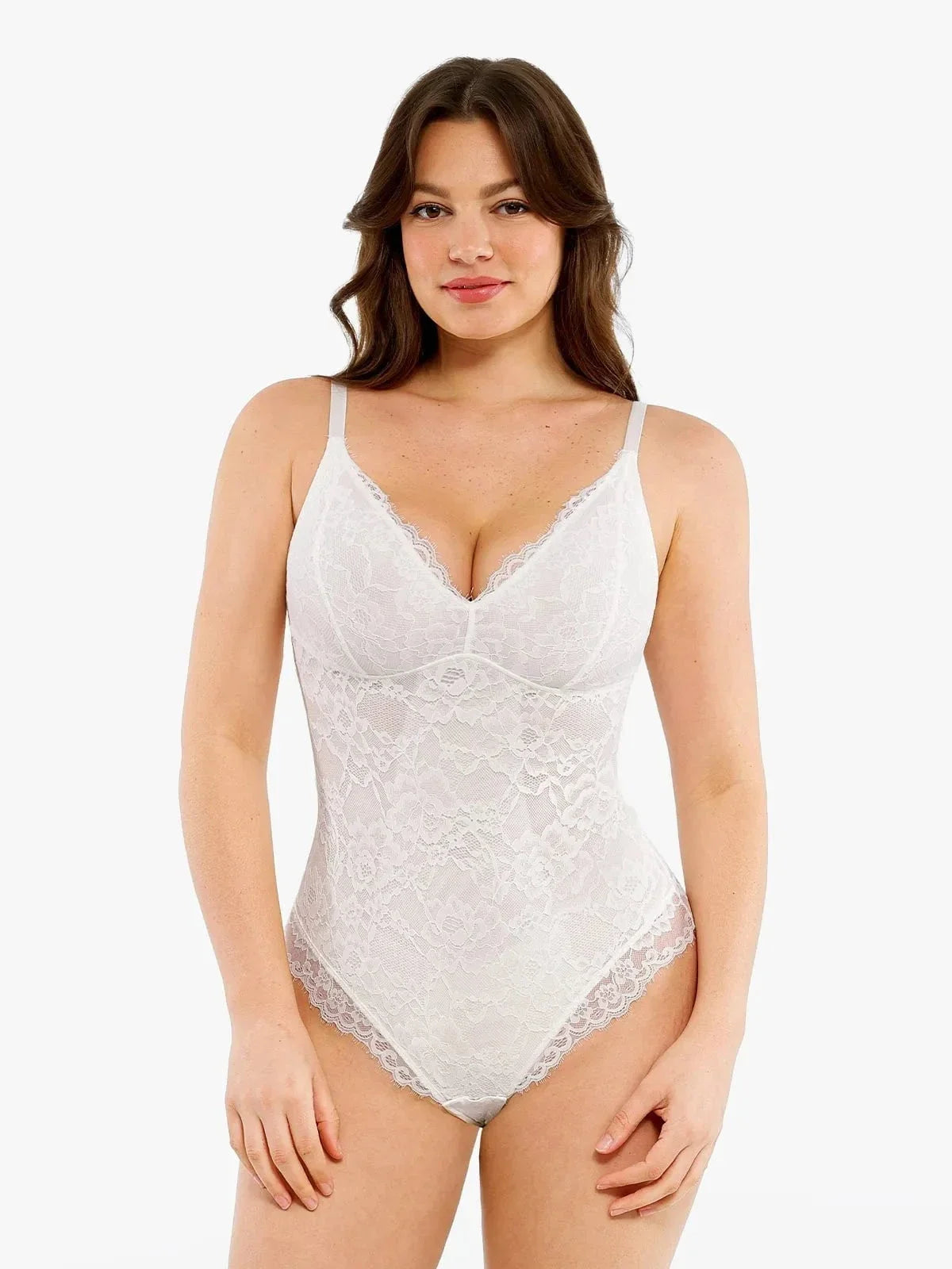 Shapewear Full Lace Firm Control Smoothing Thong Bodysuit