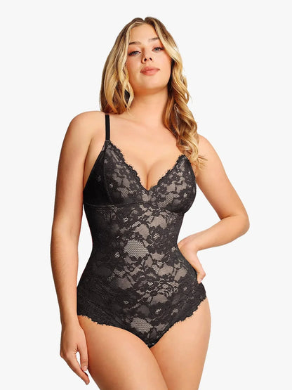 Shapewear Full Lace Firm Control Smoothing Thong Bodysuit