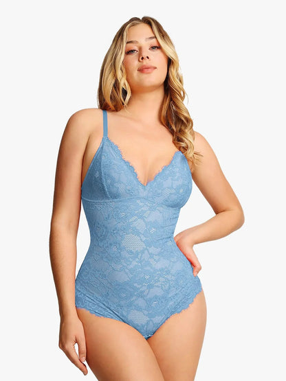 Shapewear Full Lace Firm Control Smoothing Thong Bodysuit