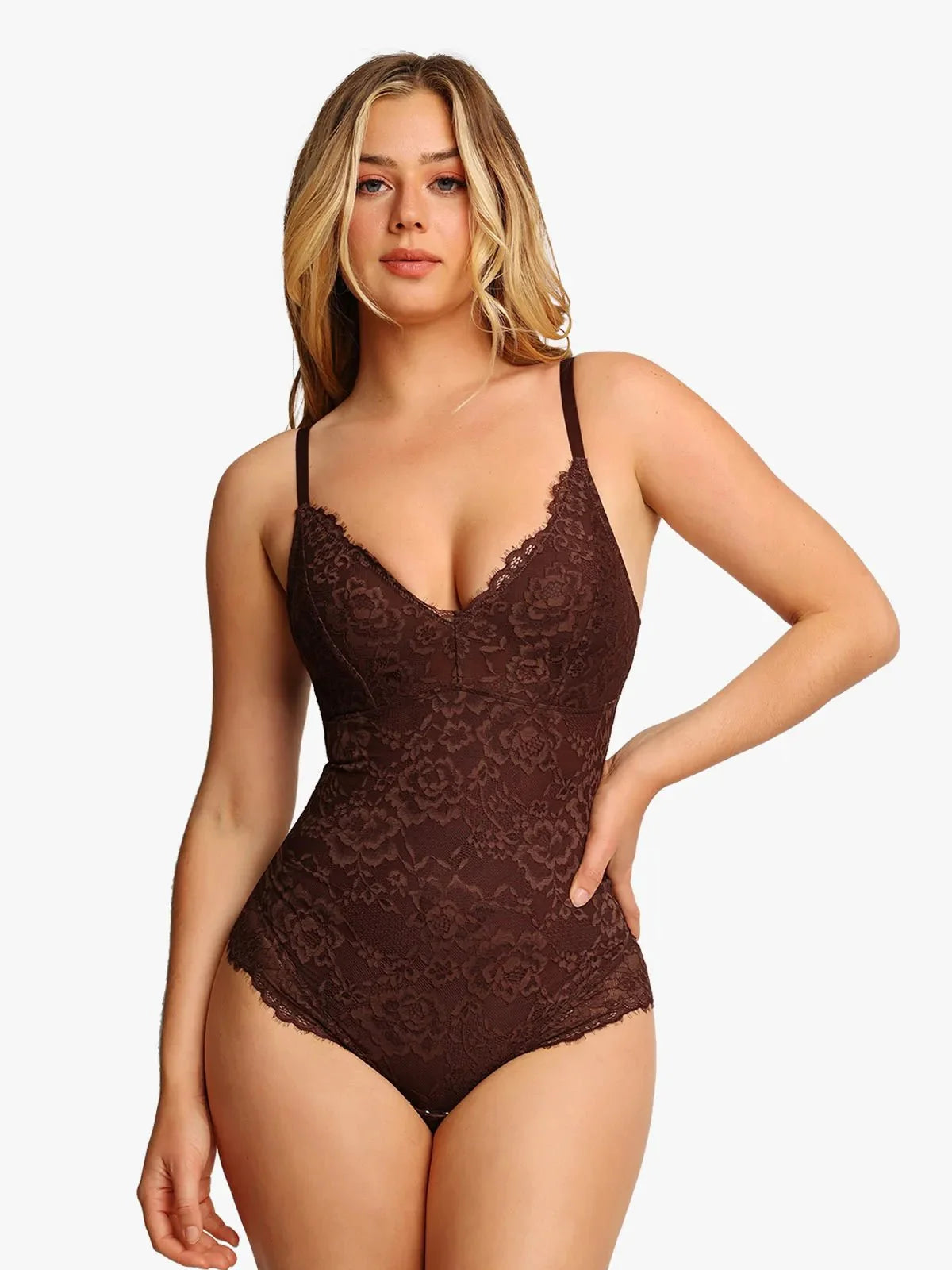 Shapewear Full Lace Firm Control Smoothing Thong Bodysuit