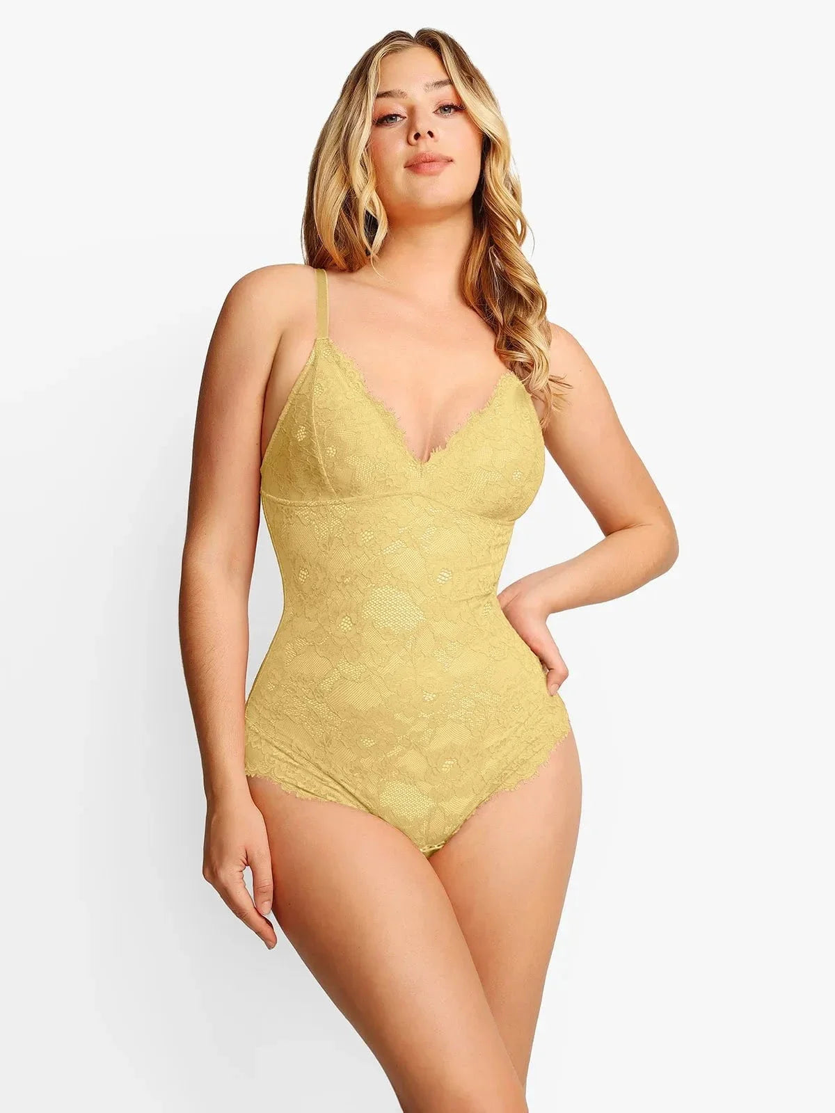 Shapewear Full Lace Firm Control Smoothing Thong Bodysuit
