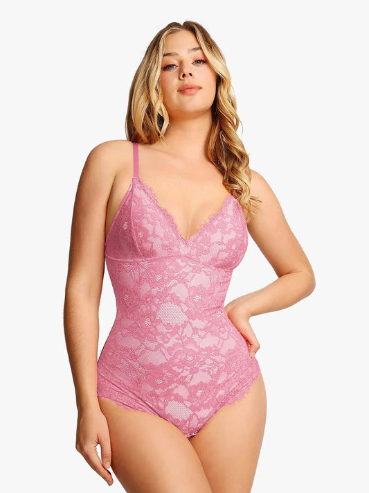 Shapewear Full Lace Firm Control Smoothing Thong Bodysuit