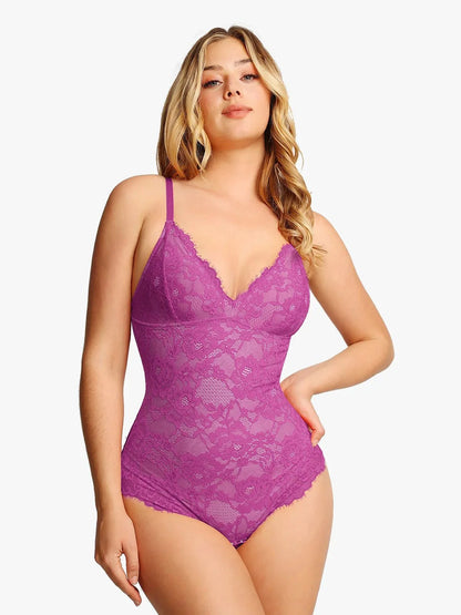 Shapewear Full Lace Firm Control Smoothing Thong Bodysuit