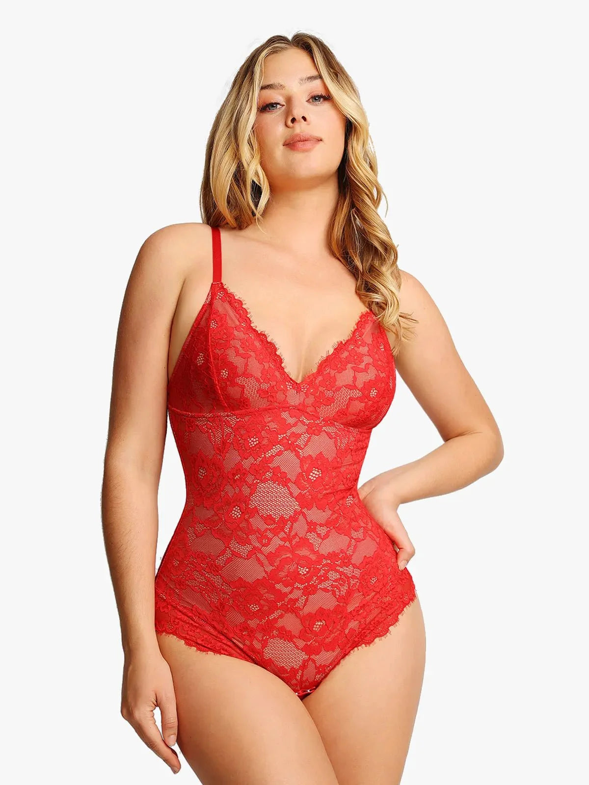 Shapewear Full Lace Firm Control Smoothing Thong Bodysuit