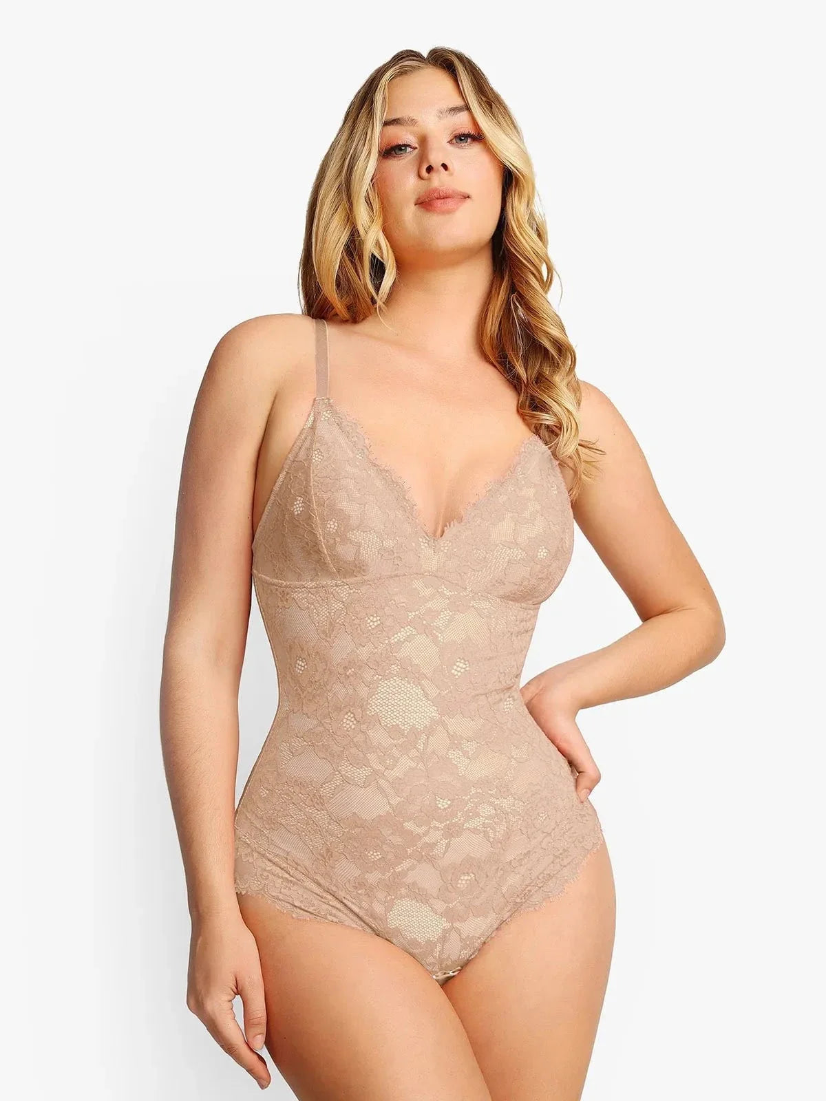 Shapewear Full Lace Firm Control Smoothing Thong Bodysuit