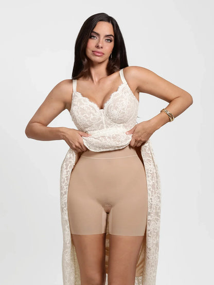 Shapewear Lace Corset A-Line Maxi Dress