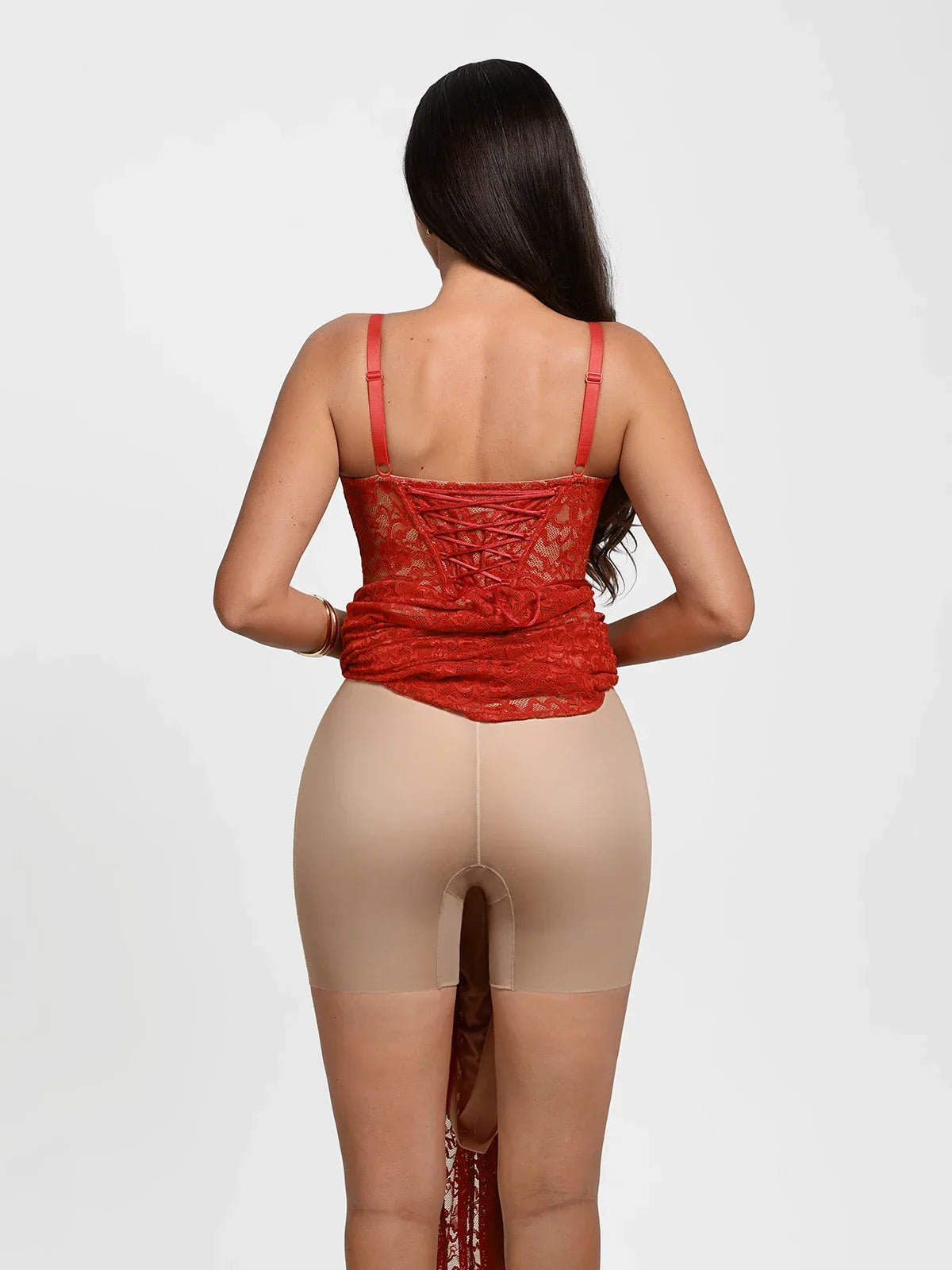 Shapewear Lace Corset A-Line Maxi Dress