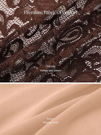 Shapewear Lace Corset A-Line Maxi Dress