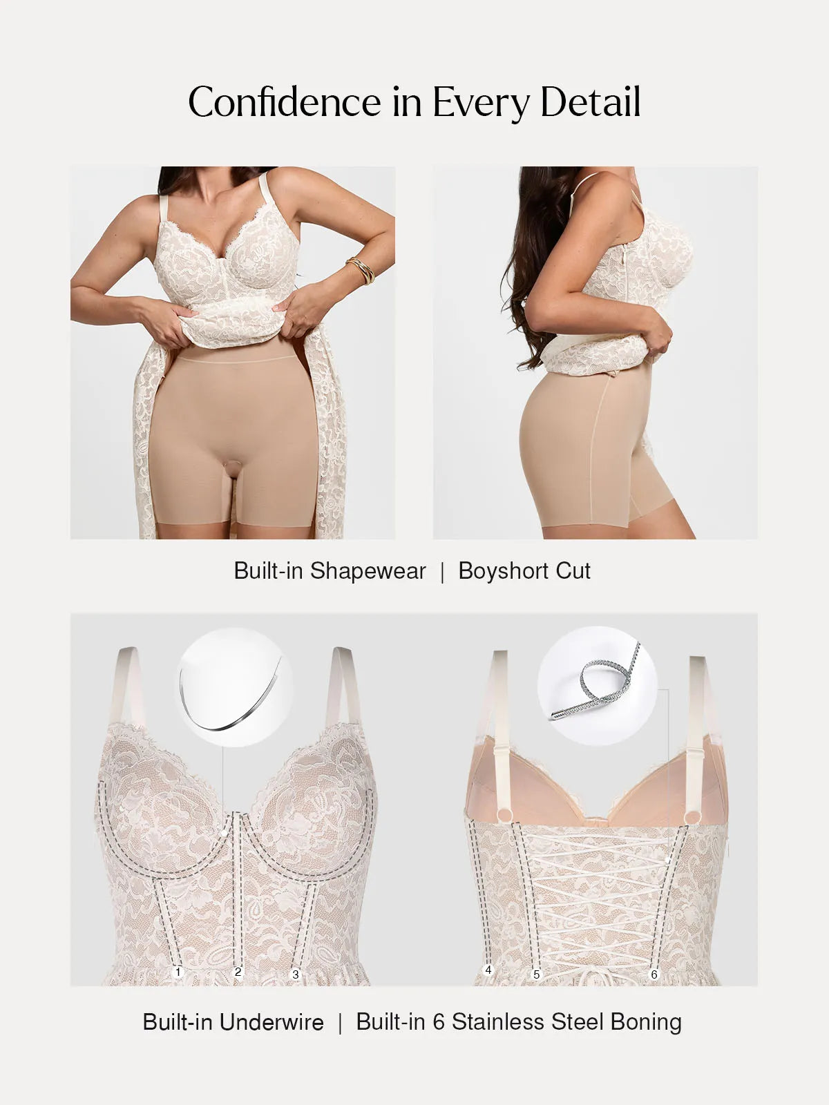 Shapewear Lace Corset A-Line Maxi Dress