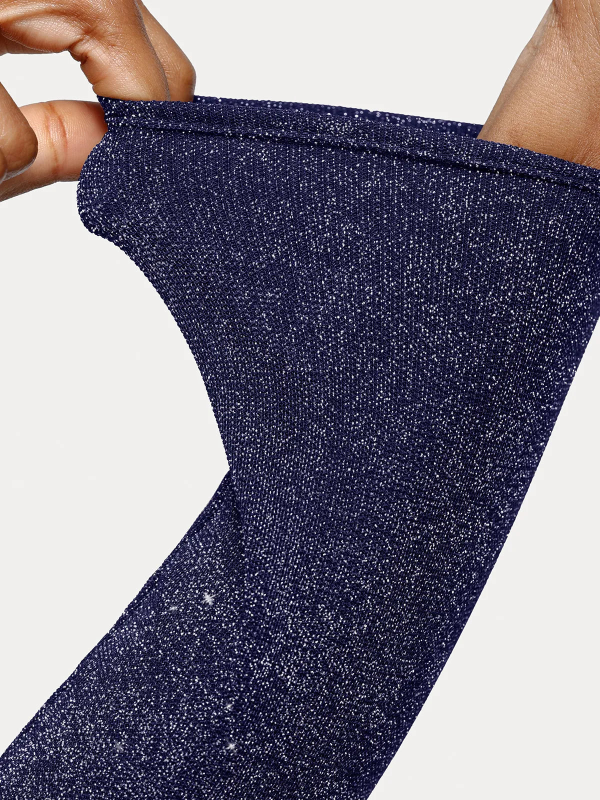 Shapewear Metallic Knit Long Sleeve Slimming Bodysuit