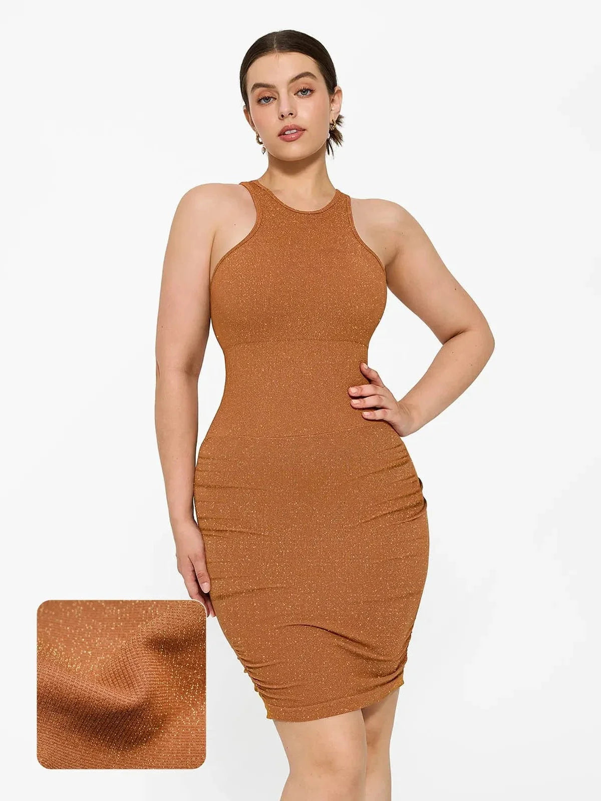 Shapewear Metallic Sculpting Dress