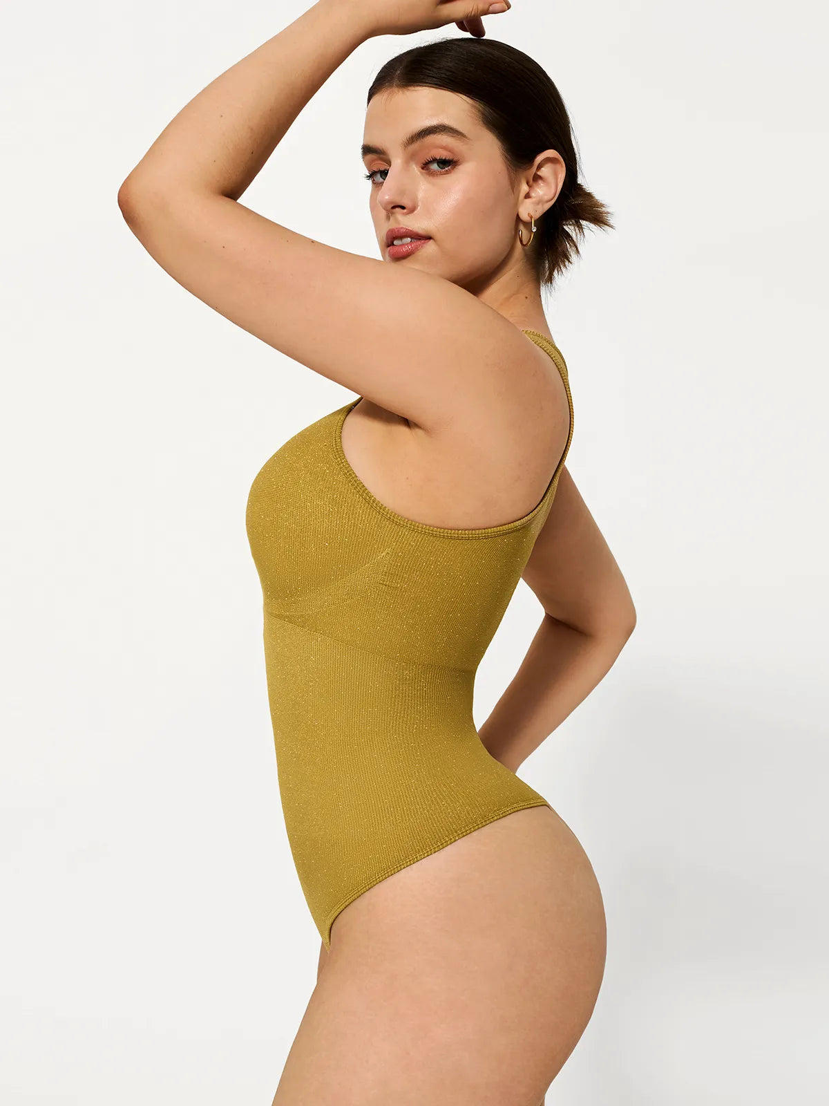 Shapewear Seamless Metallic Tummy-Control Bodysuit