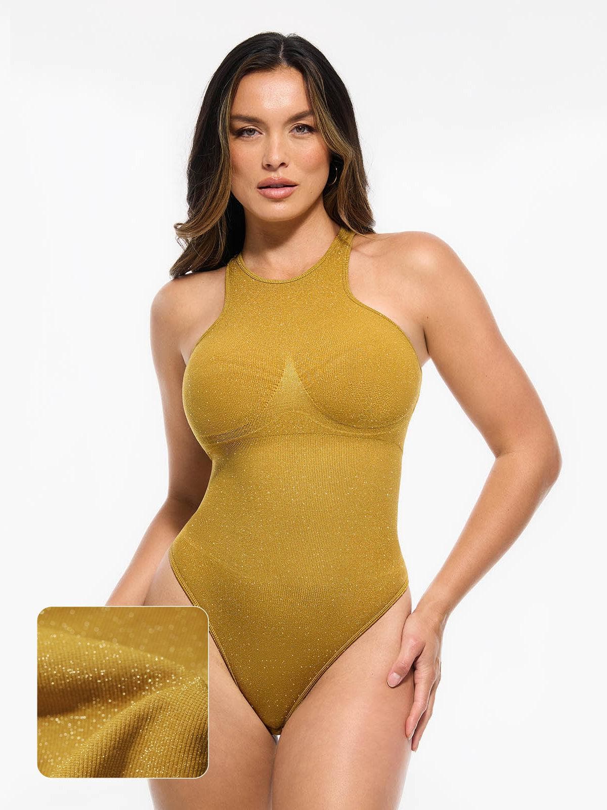 Shapewear Seamless Metallic Tummy-Control Bodysuit
