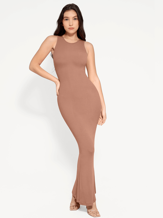 Shapewear Crew Neck Modal Sleeveless Slimming Maxi Dress