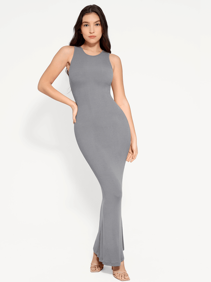 Shapewear Crew Neck Modal Sleeveless Slimming Maxi Dress