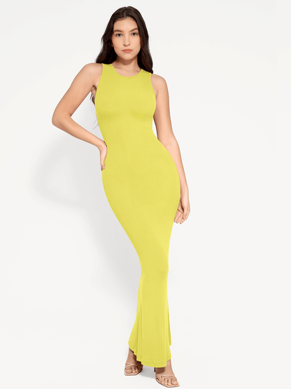Shapewear Crew Neck Modal Sleeveless Slimming Maxi Dress