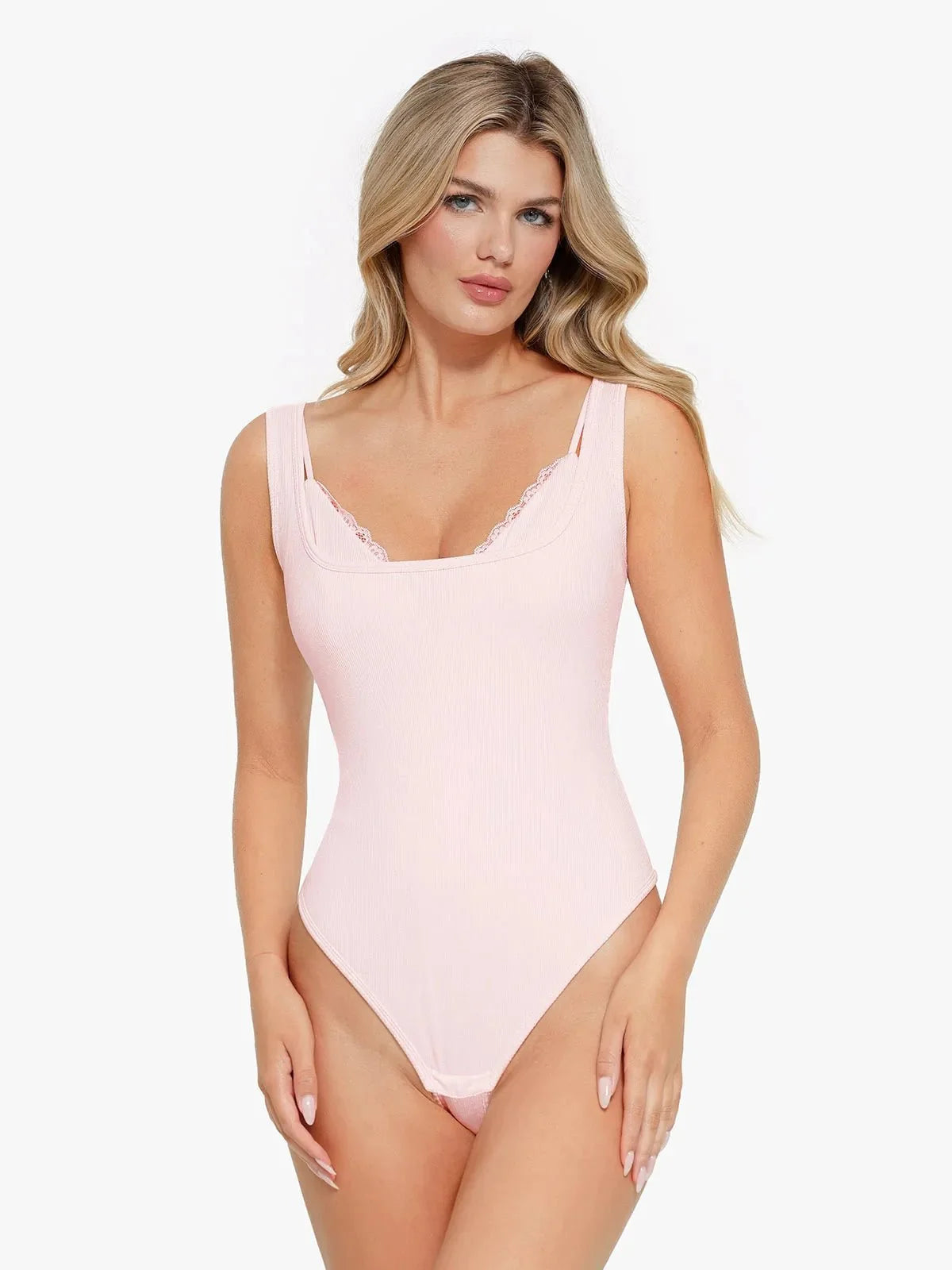 Shapewear Modal Tummy Control Inner Lace Bodysuit