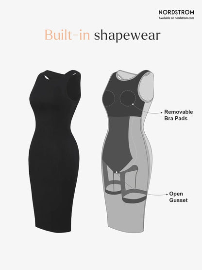 Shapewear Modal Tummy Control Midi Dress