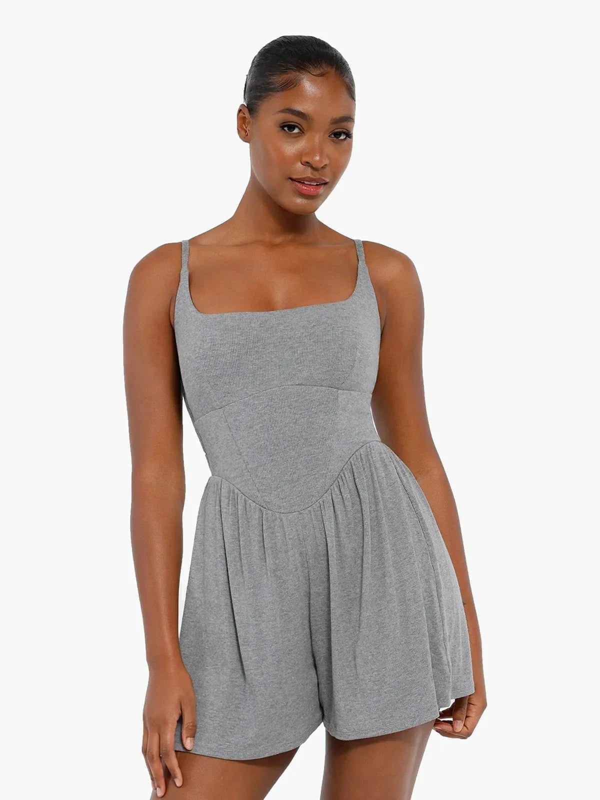 Shapewear Modal Tummy Control Wide-Leg Romper