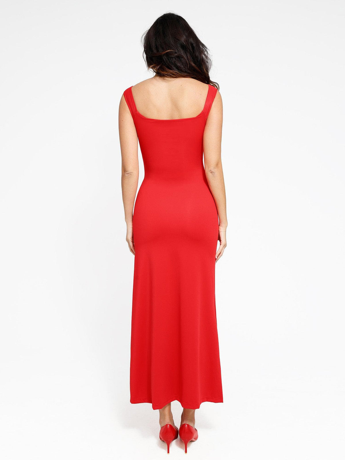 Shapewear Off-the-Shoulder Slimming Side Slit Maxi Dress